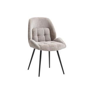 Maison Céphy Lot de 2 chaises en tissu texturé et métal - Taupe - LIONIZA de Maison Céphy  