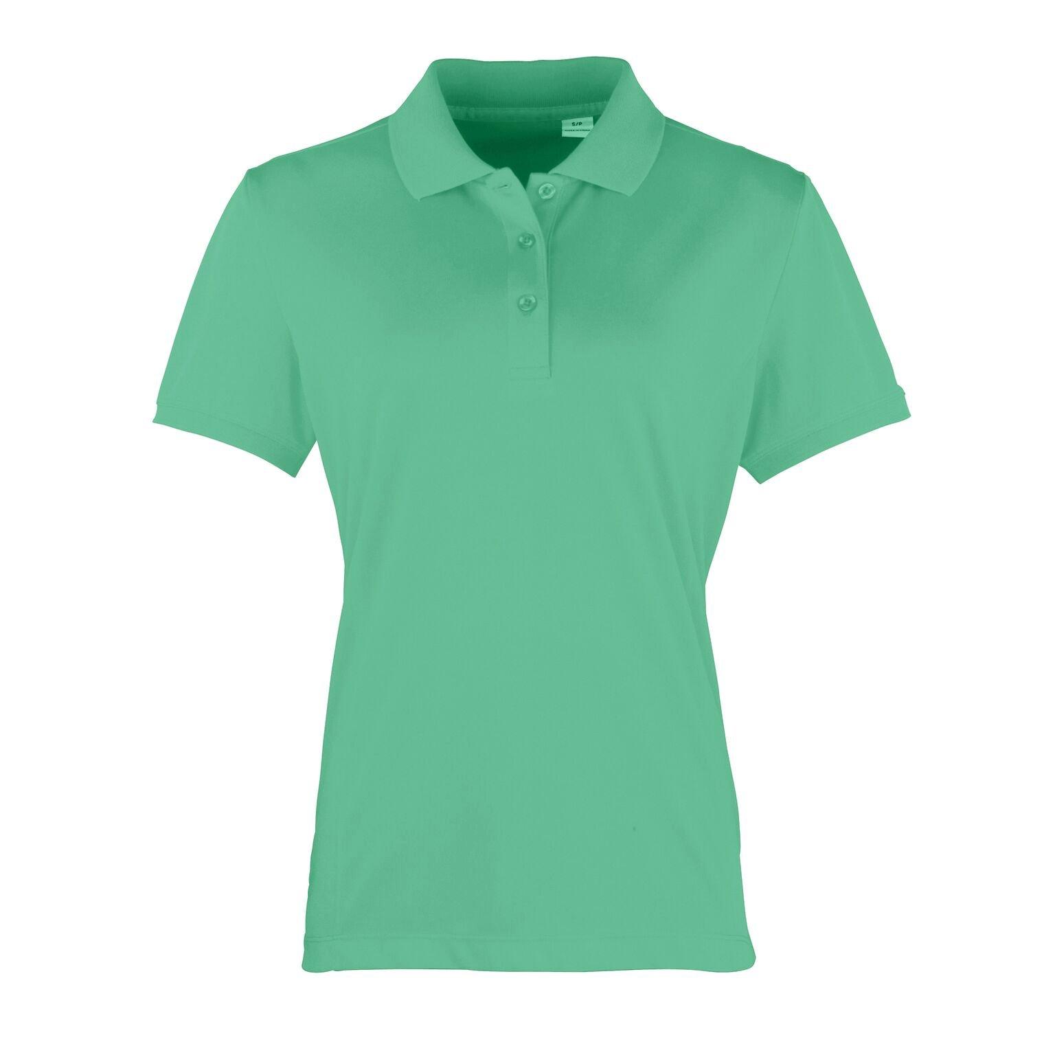 Image of Coolchecker Piqué Poloshirt Polohemd, Kurzarm Damen Grün S