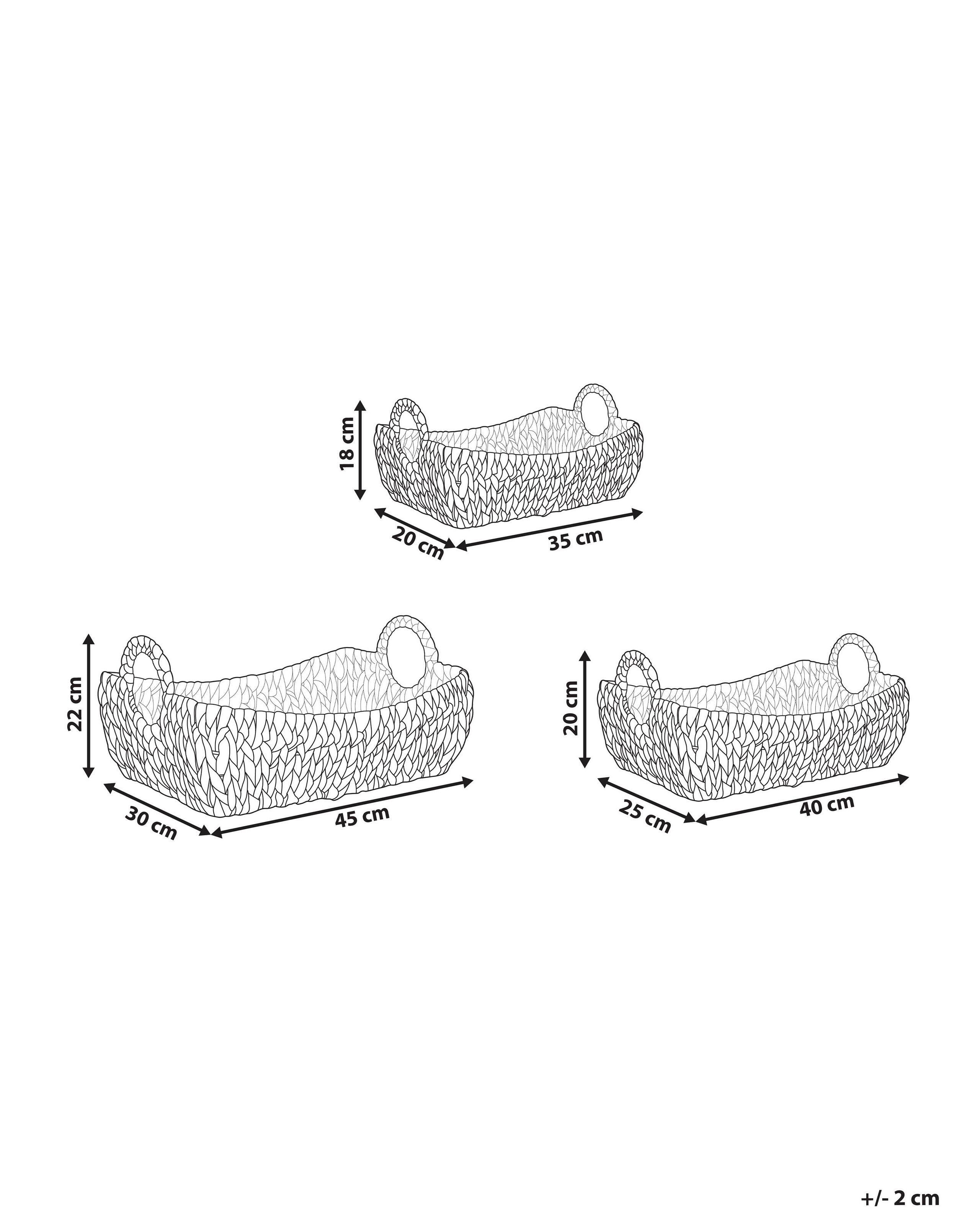 Beliani Korb en Fibre de jacinthe d'eau Boho CAMPHA  