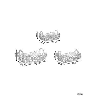 Beliani Korb en Fibre de jacinthe d'eau Boho CAMPHA  