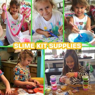 Activity-board  Ensemble de Slime DIY Slime City, fabriquez votre propre Slime avec du Slime de cristal de 18 couleurs, une Lueur ultime dans la Poudre sombre, de la poudre scintillante et plus encore pour les arts et l'artisanat 