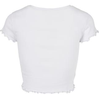 URBAN CLASSICS  T-shirt femme  cropped button up rib-grandes tailles 