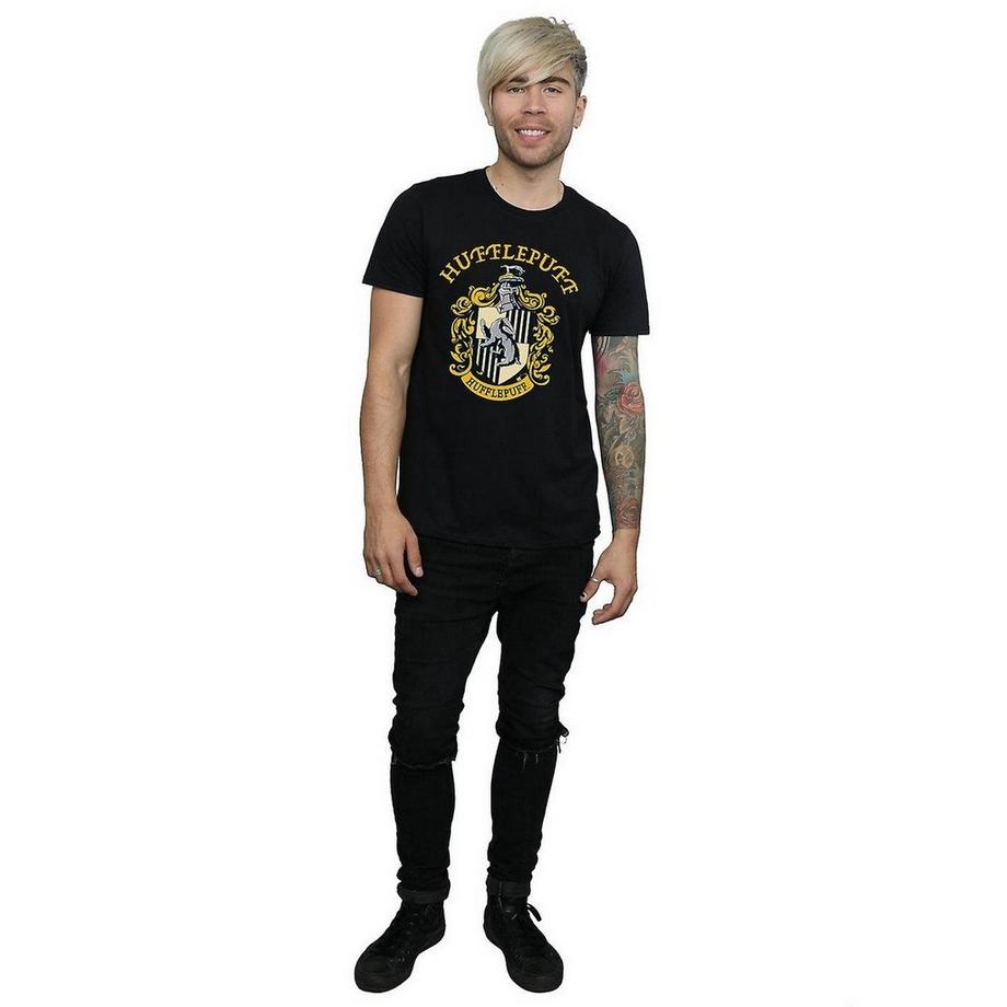 HARRY-POTTER T-Shirt à Manches Courtes Blason Poufsouffle  