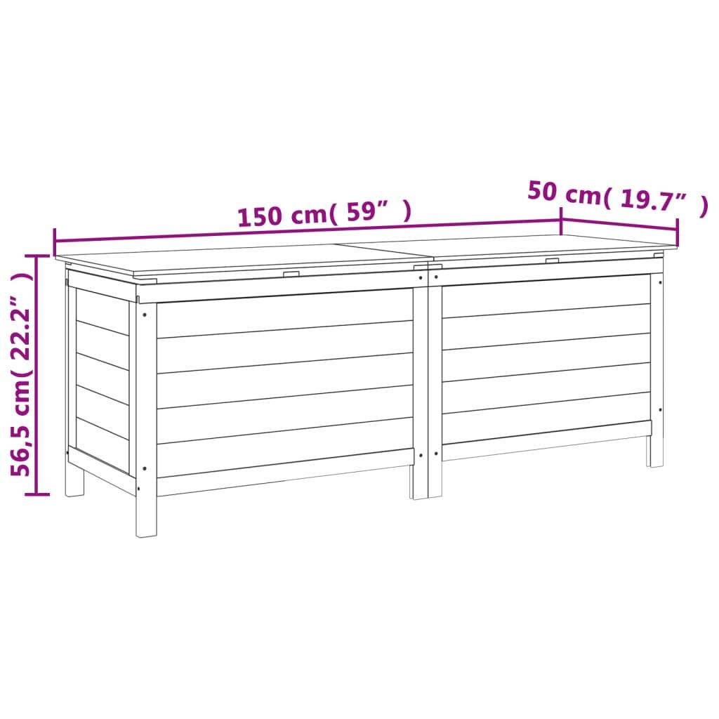 VidaXL Boîte de rangement de jardin bois d'ingénierie  