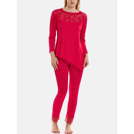 Lisca  Pyjama Hausanzug Hose Top Langarm Flamenco 