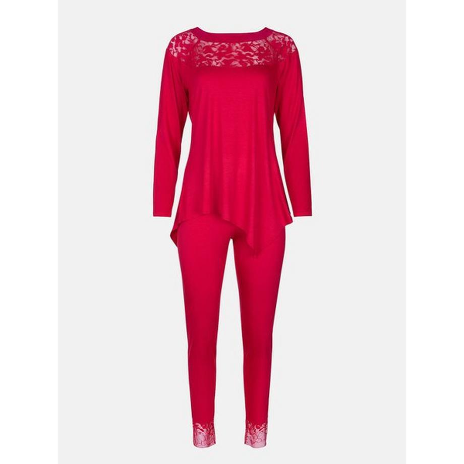 Lisca Flamenco Langarm Top und Hose Pyjama Set  