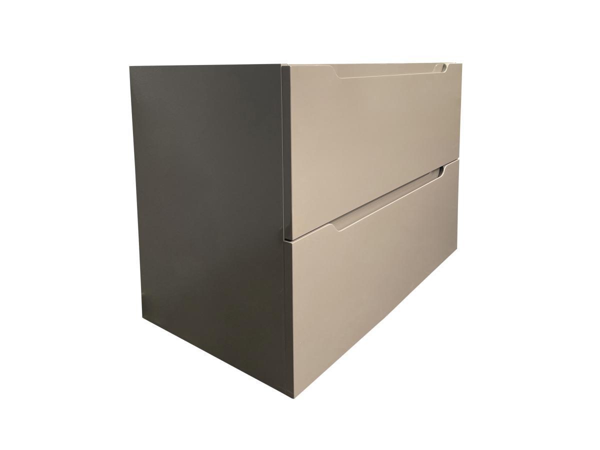 Vente-unique Mobile sotto lavabo sospeso 80 cm Tortora - STEFANIE  