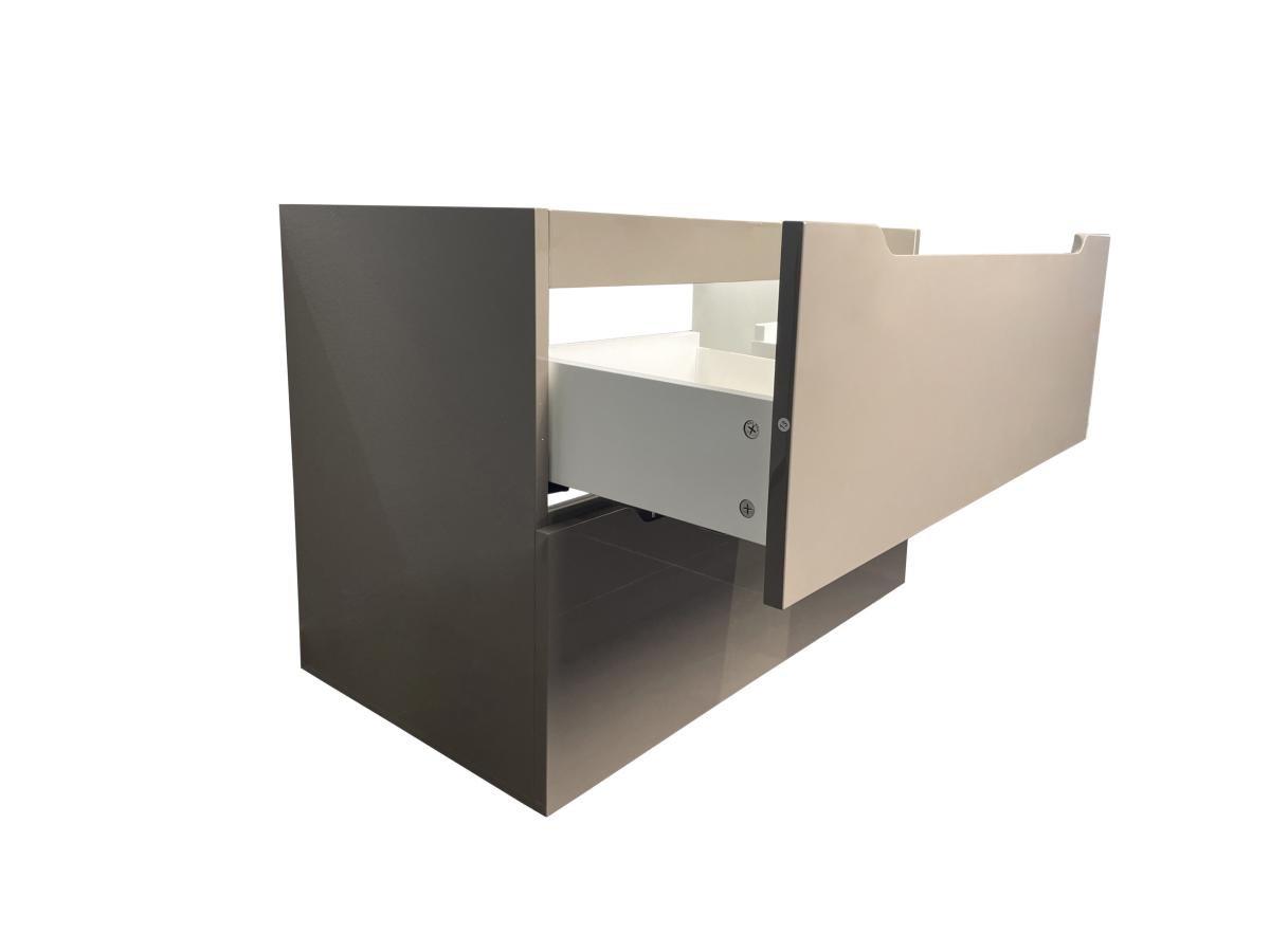 Vente-unique Mobile sotto lavabo sospeso 80 cm Tortora - STEFANIE  