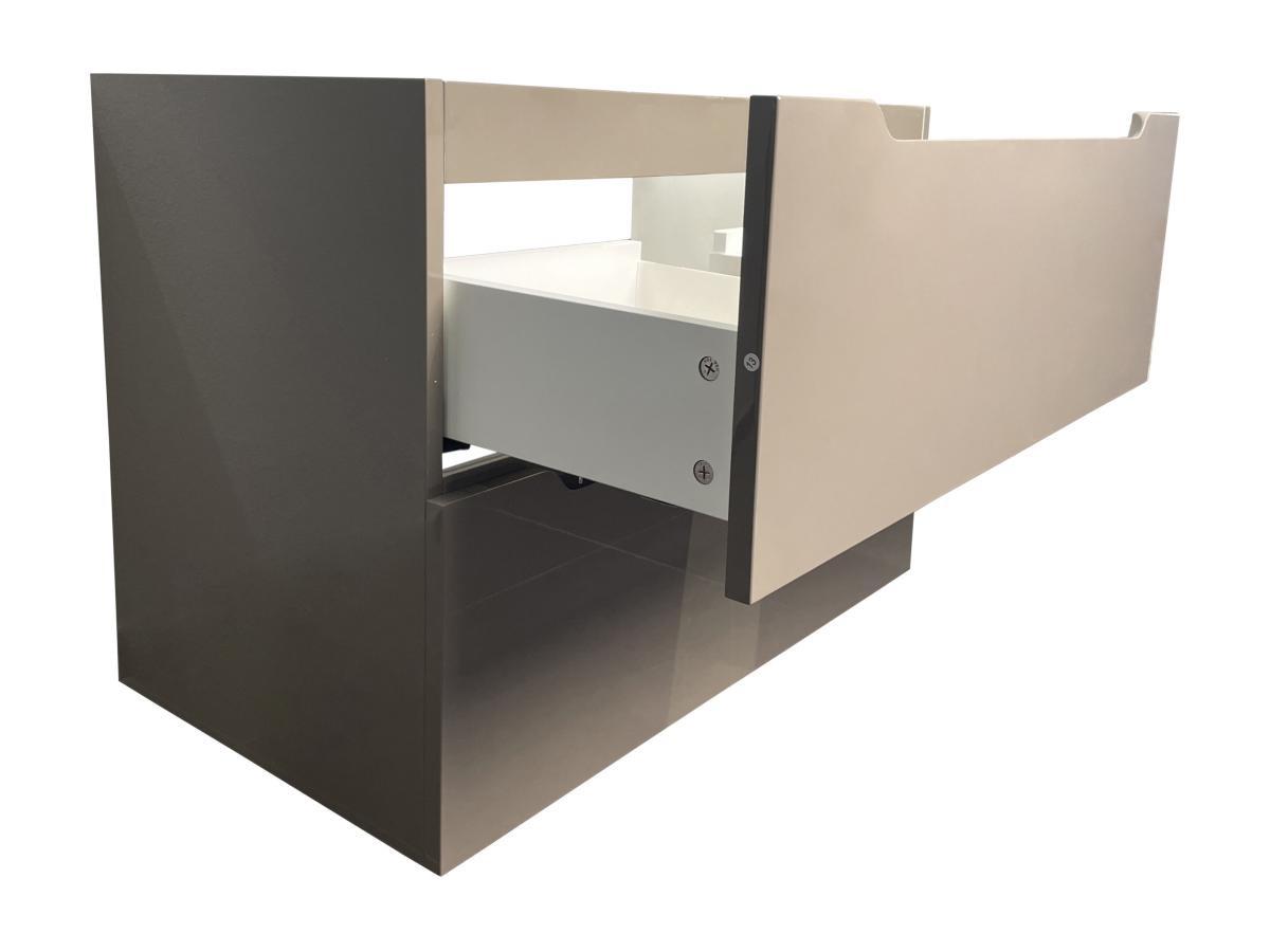 Vente-unique Mobile sotto lavabo sospeso 80 cm Tortora - STEFANIE  