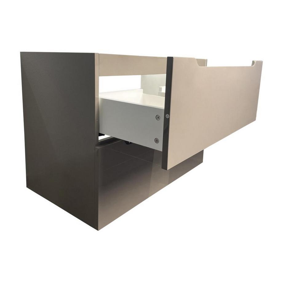 Vente-unique Mobile sotto lavabo sospeso 80 cm Tortora - STEFANIE  