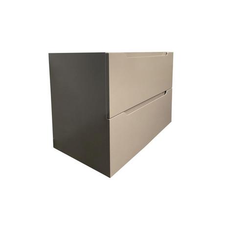 Vente-unique Mobile sotto lavabo sospeso 80 cm Tortora - STEFANIE  