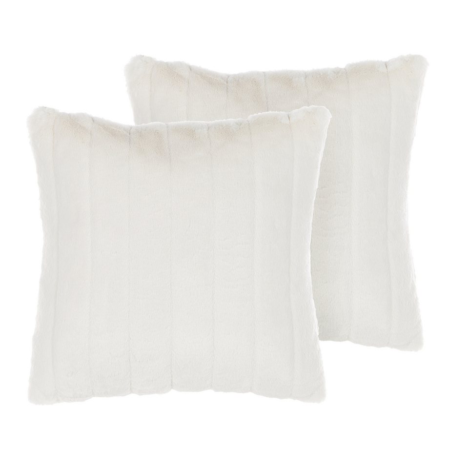 Beliani Dekokissen 2er Set aus Webpelz Modern PUMILA  