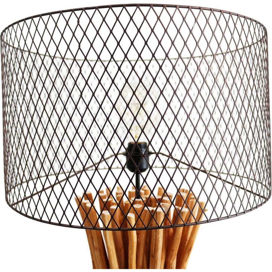 mutoni  Lampadaire Jostep noir naturel 149 