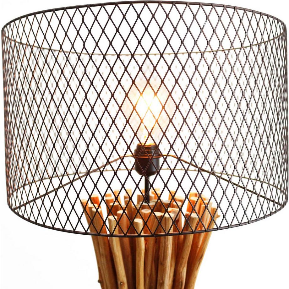 mutoni  Lampadaire Jostep noir naturel 149 