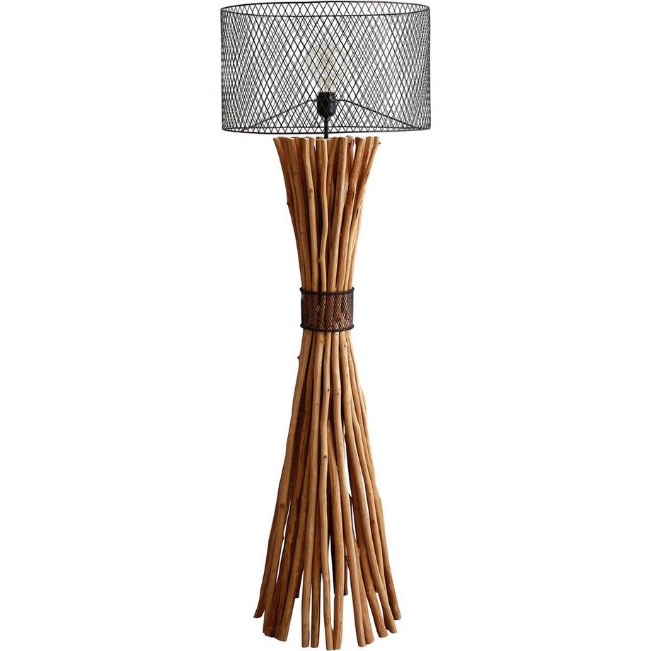 mutoni  Lampadaire Jostep noir naturel 149 