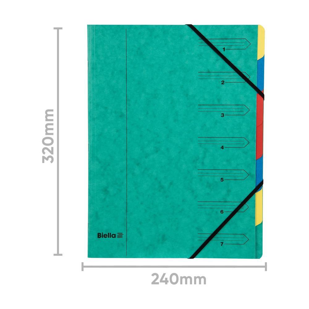 Biella Gummibandmappe A4 mit Beschriftungsstreifen - x 20  