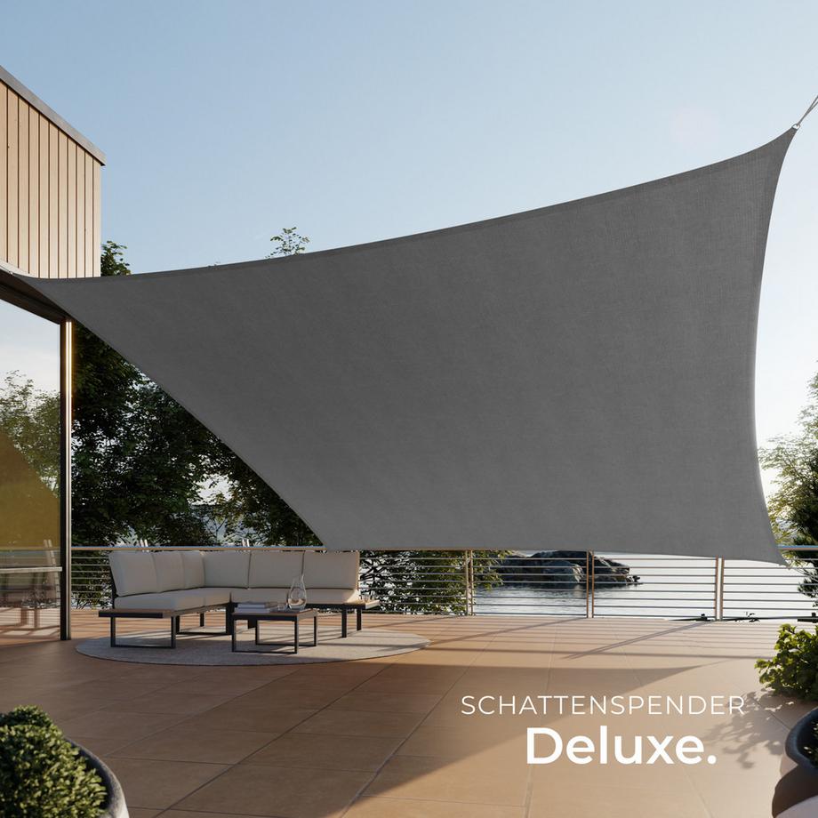 Tectake Voile d'ombrage triangulaire  rectangulaire avec une protection UV 50+  