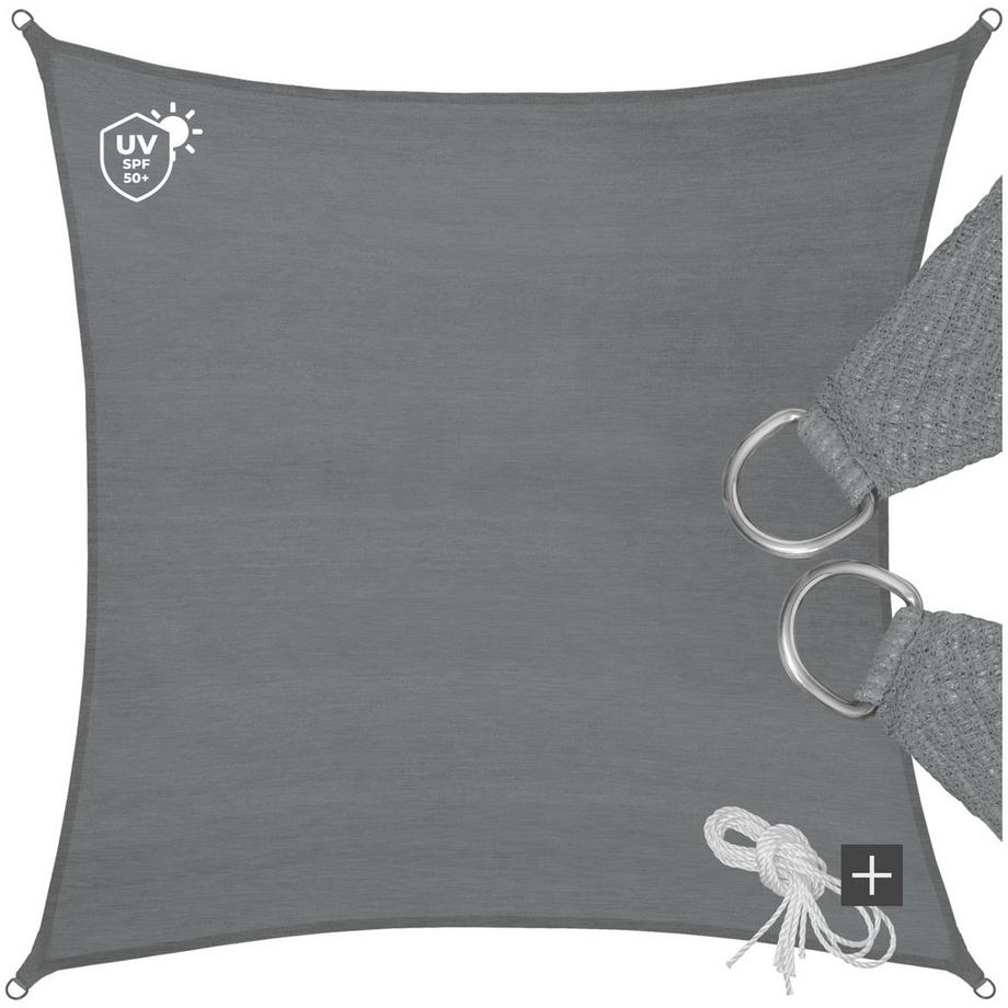 Tectake Voile d'ombrage triangulaire  rectangulaire avec une protection UV 50+  