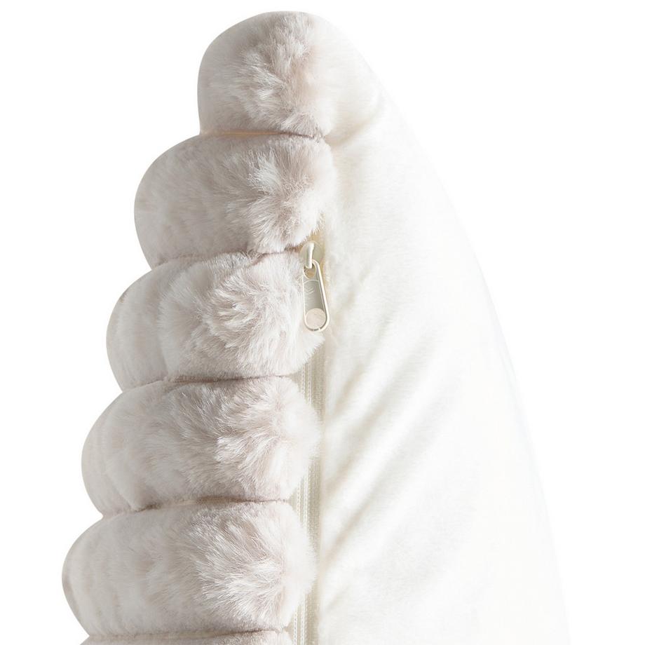 Beliani Lot de 2 coussins décoratifs en Fourrure synthétique Minimaliste RAKYA  