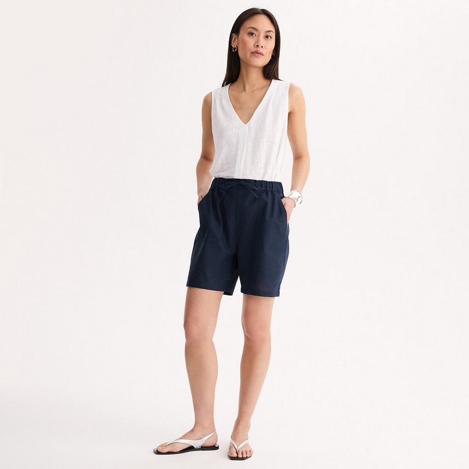 La Redoute Collections Leinenmischung Shorts mit Tunnelzug  