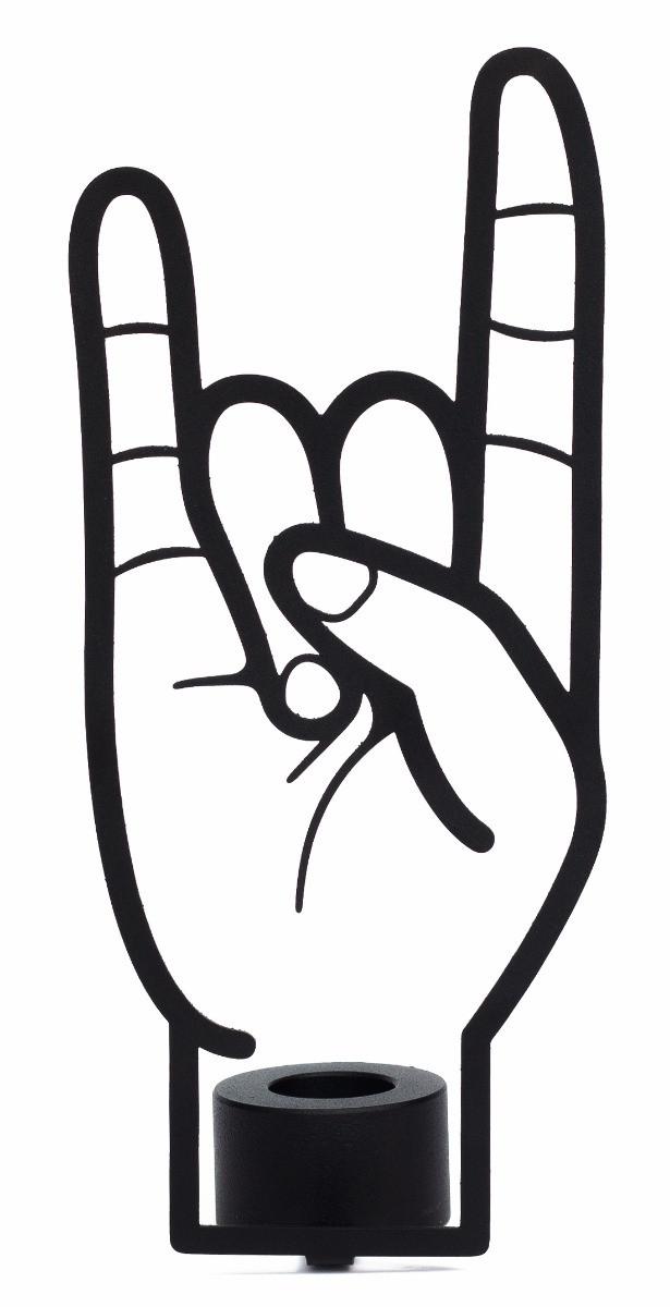 Image of Kerzenständer You Rock Unisex Schwarz ONE SIZE