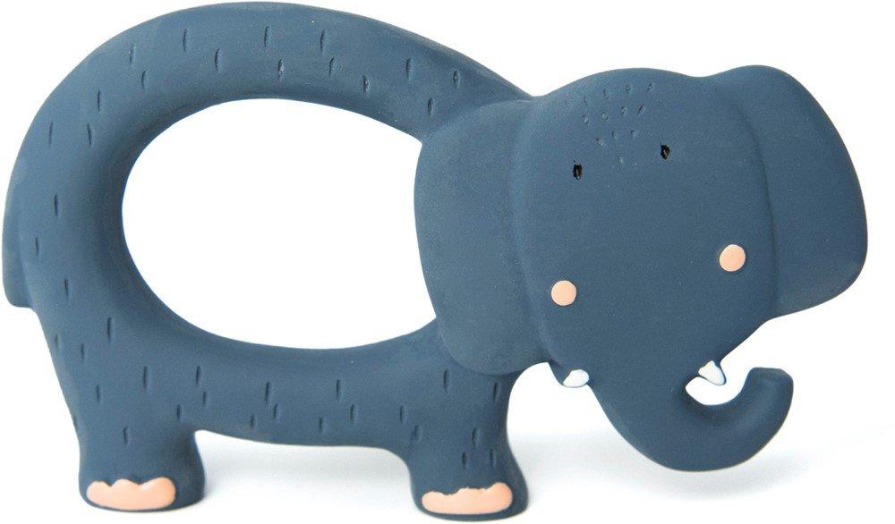 Image of Greifling Aus Naturkautschuk Mrs. Elephant Unisex Türkisblau ONE SIZE