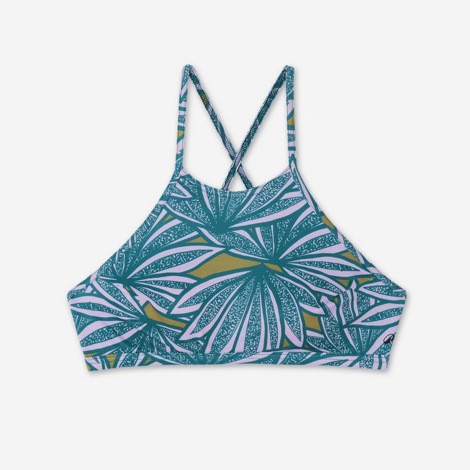 DECATHLON Haut de maillot de bain Andrea à motif floral et col licou  