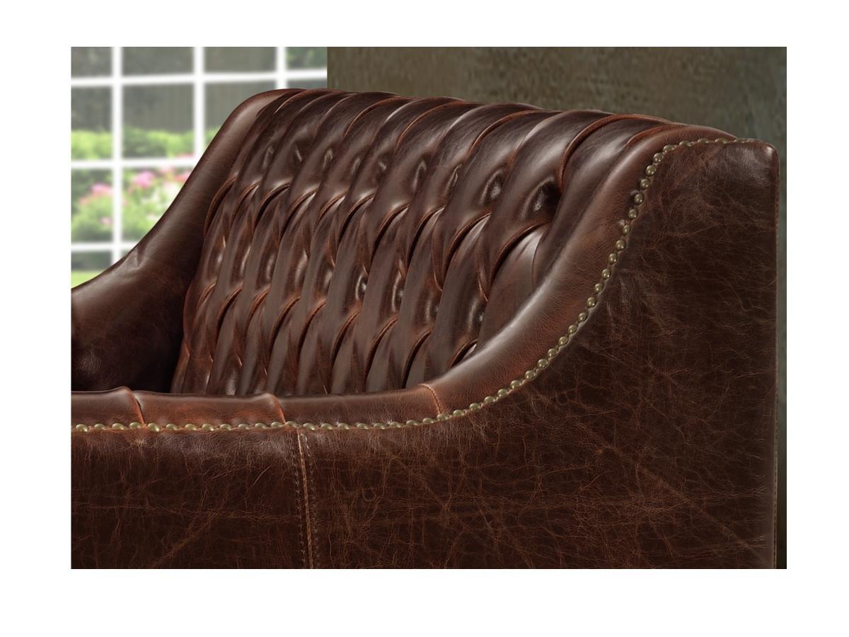 Vente-unique Couchgarnitur Leder 3+2 COLBERT  