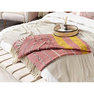 Beliani NAIKHU Couverture Plaid Classique en Coton  