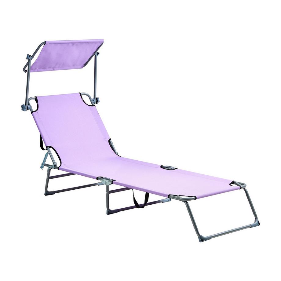 Beliani Sonnenliege aus Stahl Modern FOLIGNO  