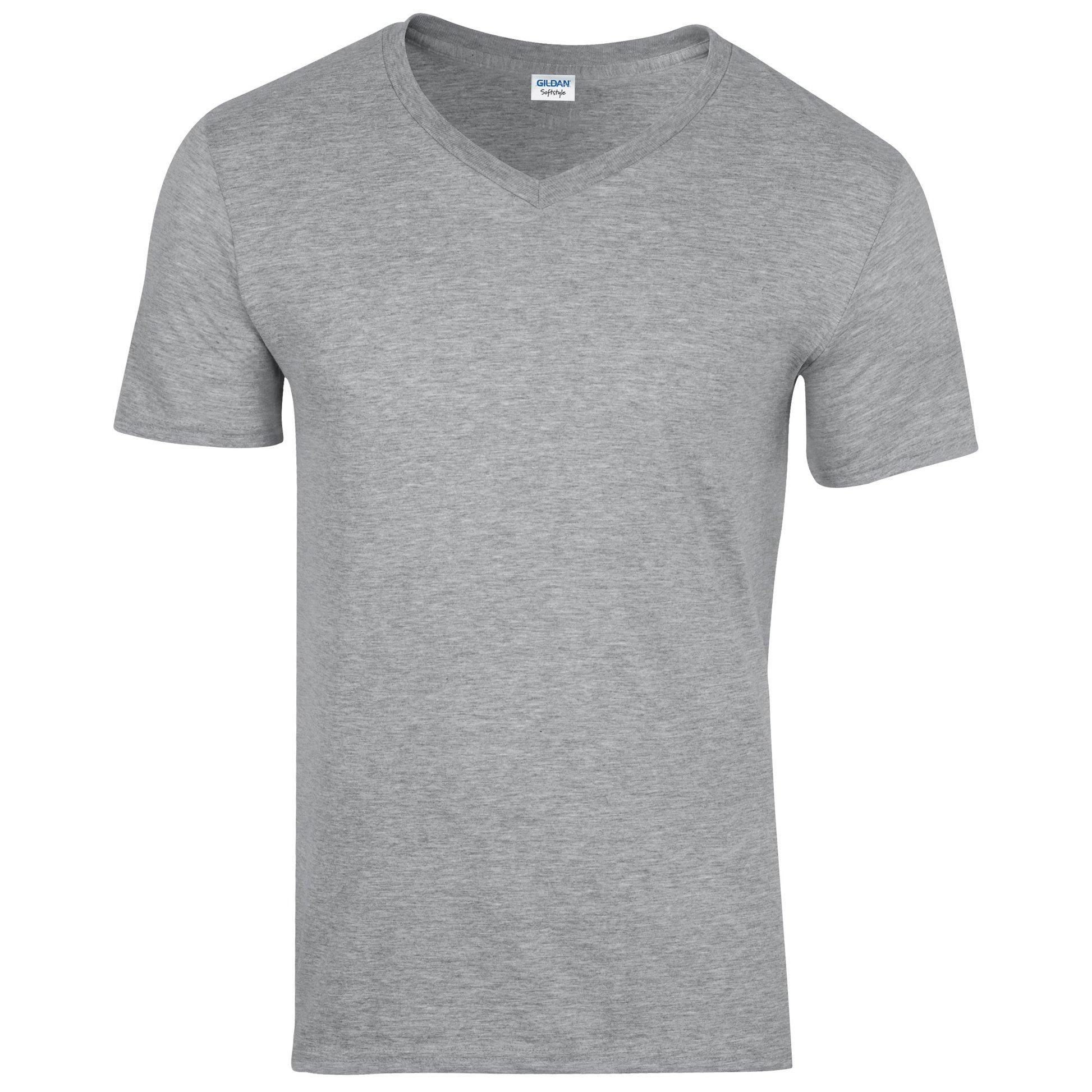 Image of Soft Style Tshirt, Vausschnitt, Kurzarm Herren Grau XXL