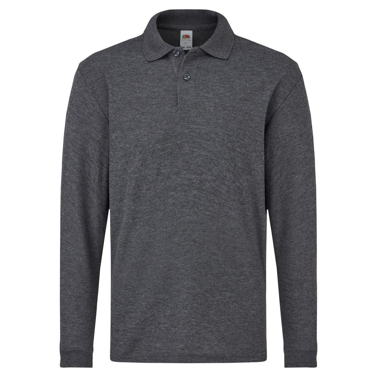 Image of Polo Shirt, Langarm Mädchen Grau 7-8A