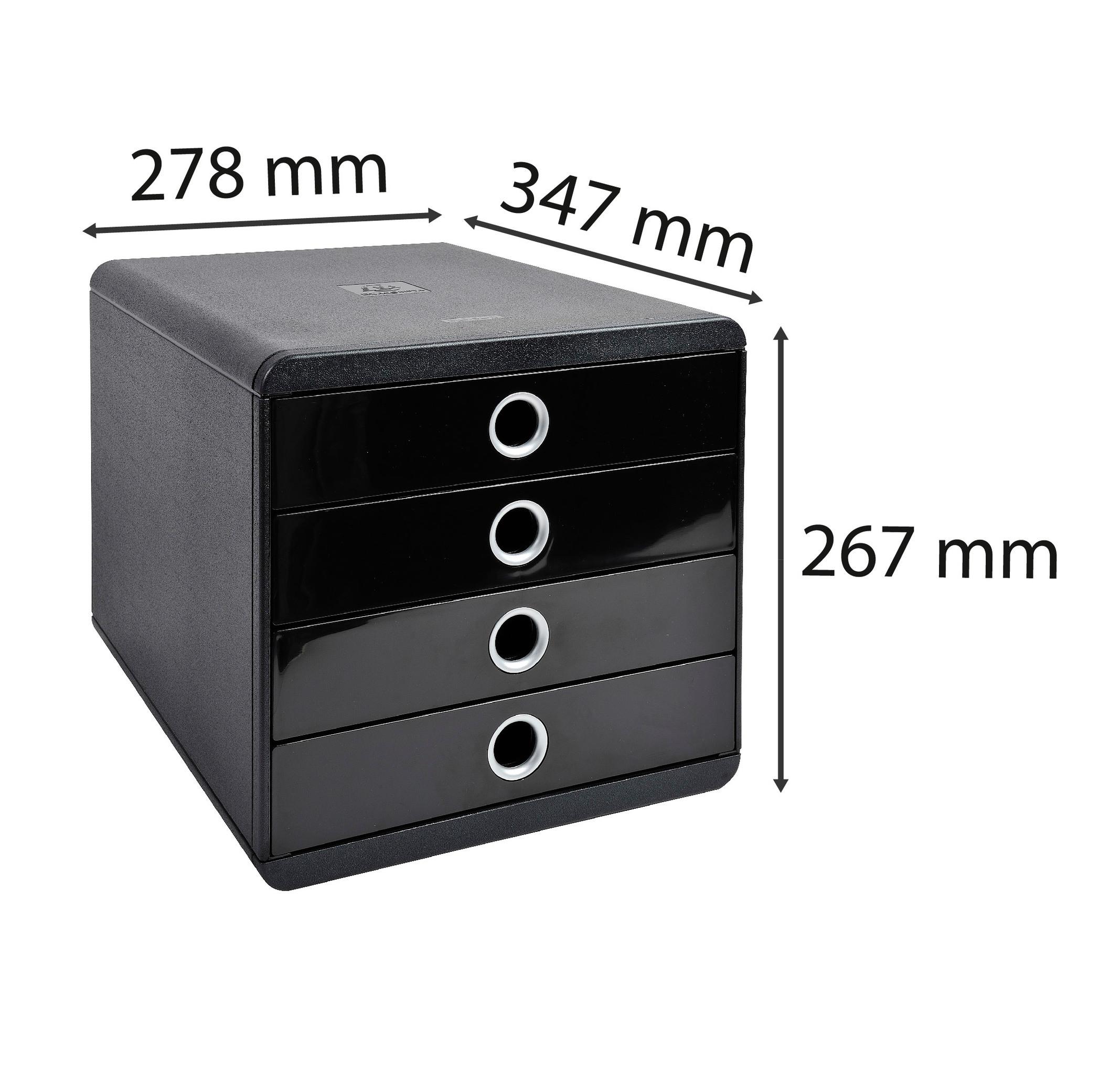 Exacompta Module de classement Pop-Box 4 tiroirs Glossy  