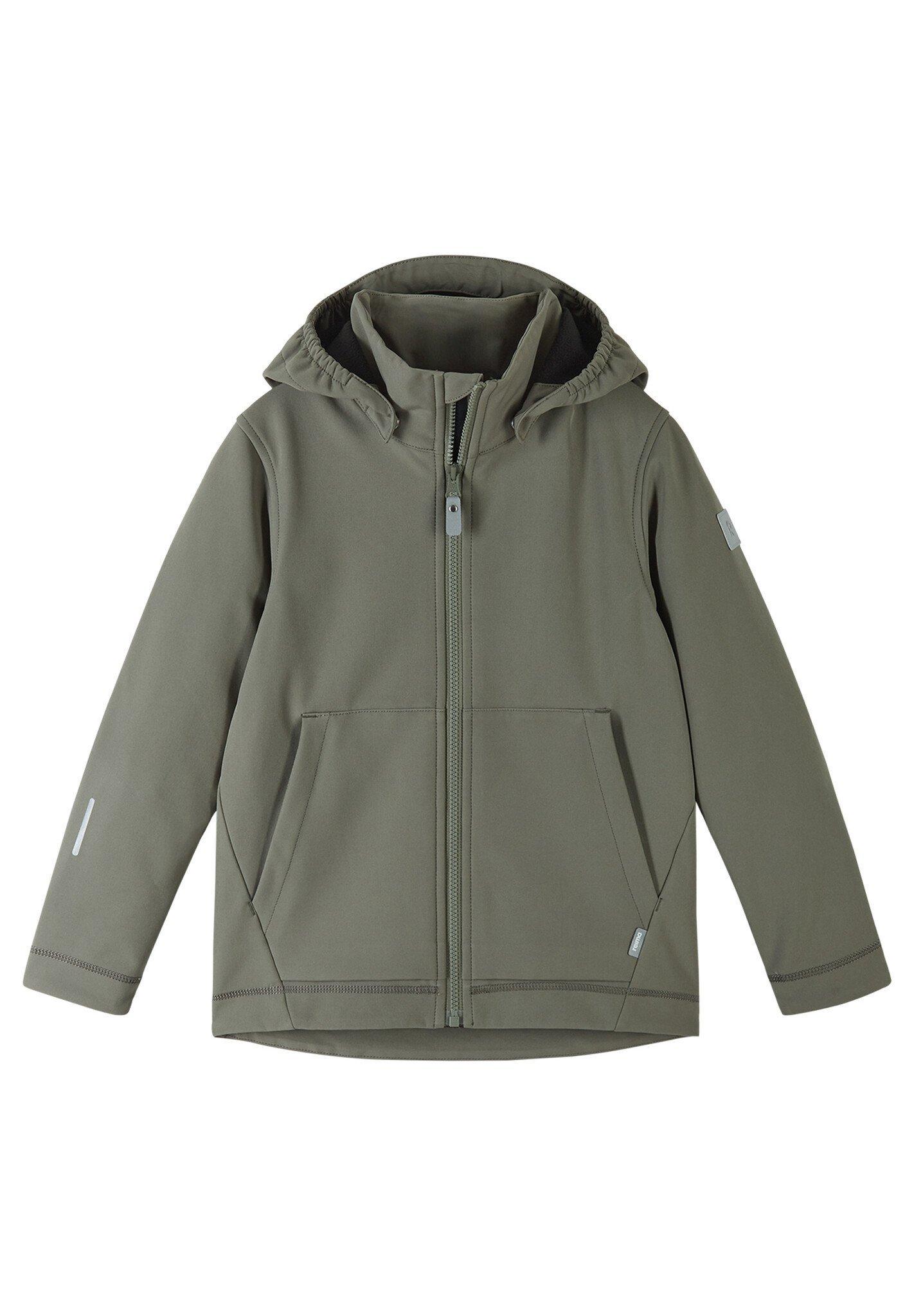 Image of Tec Kinder Softshelljacke Koivula Greyish Green Jungen Grün 122