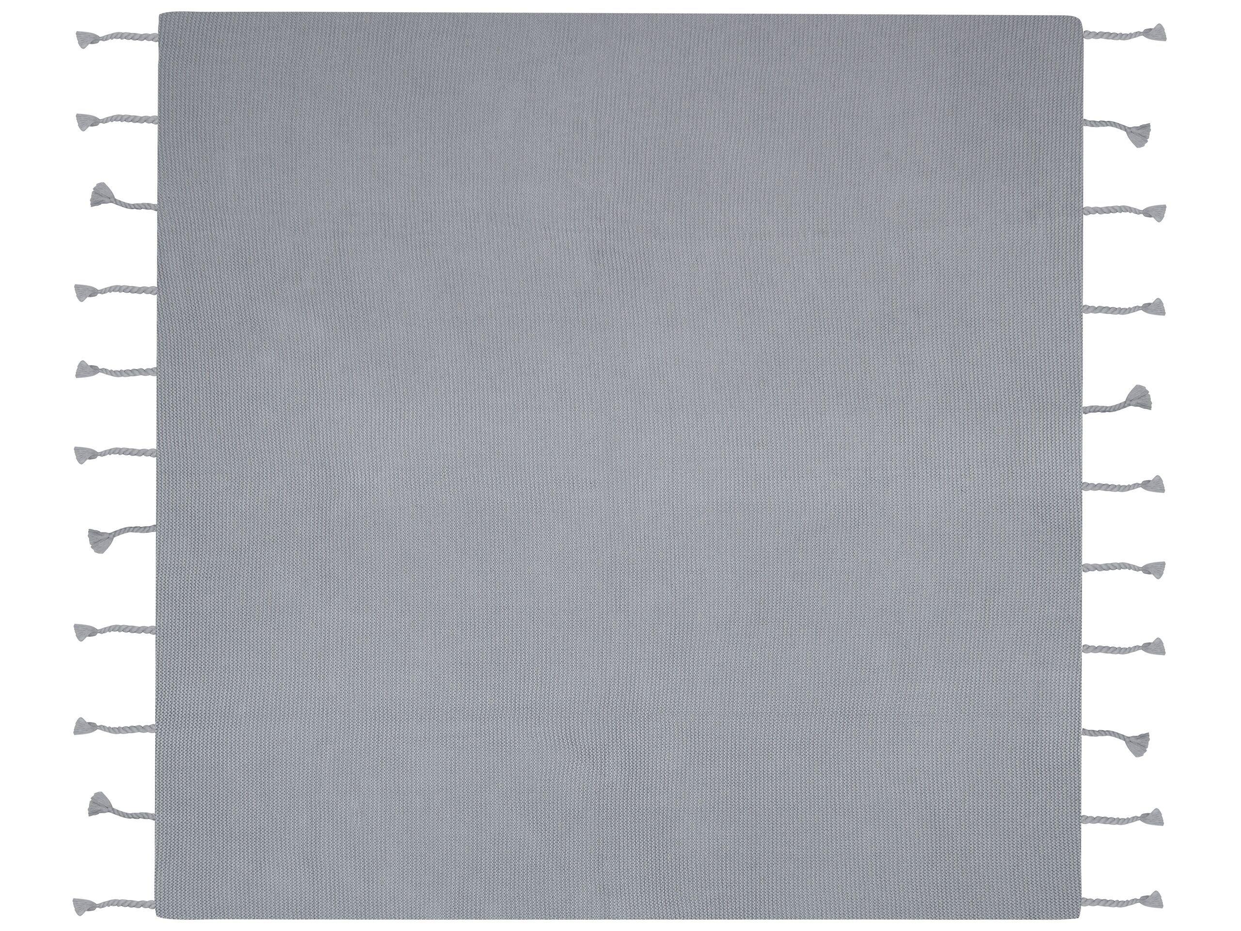 Beliani Nazilli Couverture Douillette en Coton Scandinave  