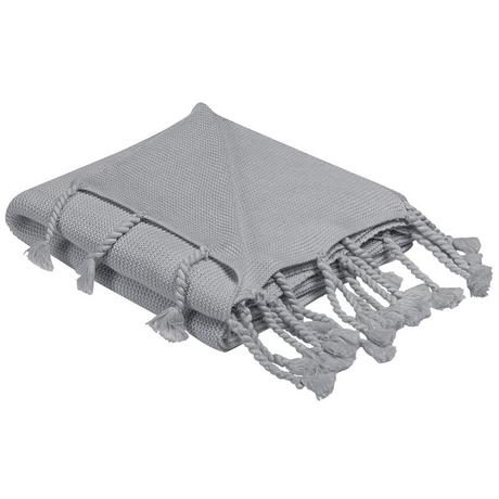 Beliani Nazilli Couverture Douillette en Coton Scandinave  