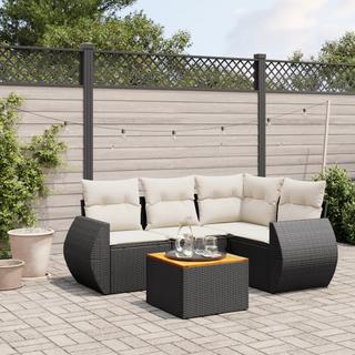 VidaXL set divano da giardino Polirattan  