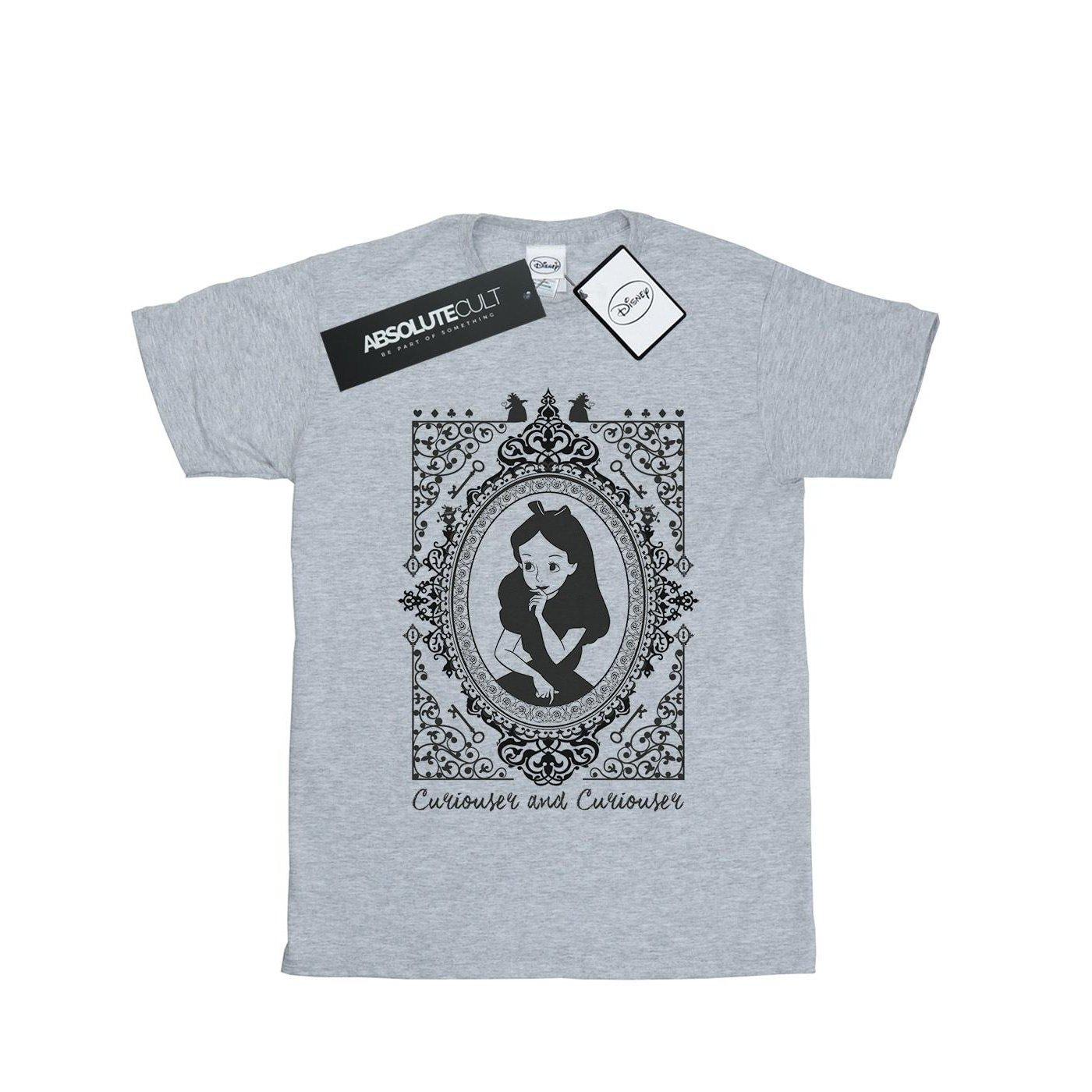 Image of Alice In Wonderland Frame Tshirt Herren Grau XXL