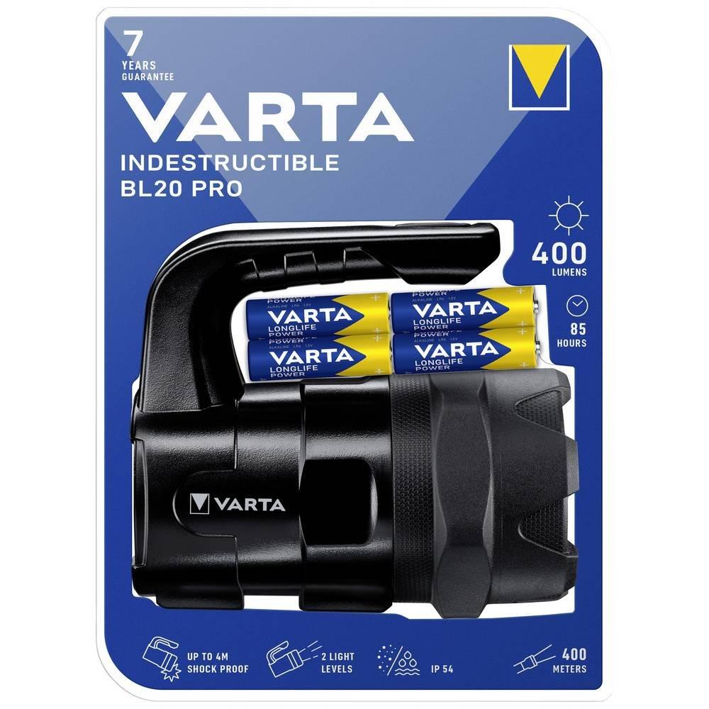 VARTA  LED Batteriebetriebener Handscheinwerfer Indestructible BL20 Pro 400 lm 