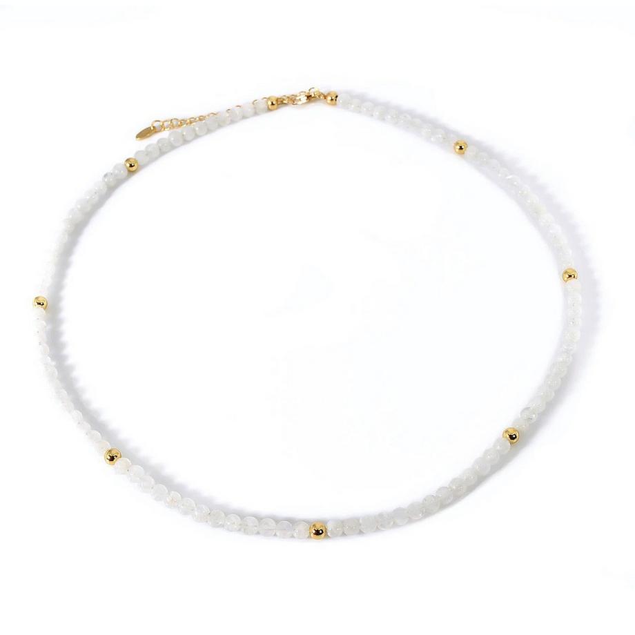 Balibay  Zelina  Halskette mit Regenbogen Mondsteinen 