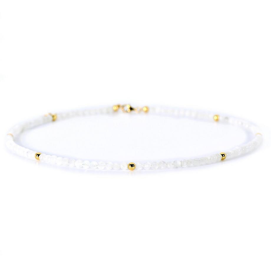 Zelina  Halskette mit Regenbogen Mondsteinen