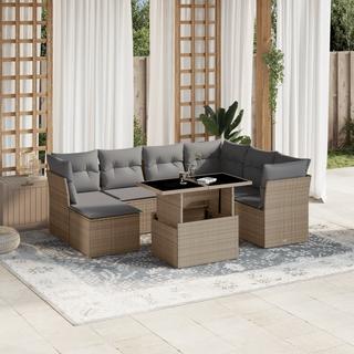 VidaXL set divano da giardino Polirattan  