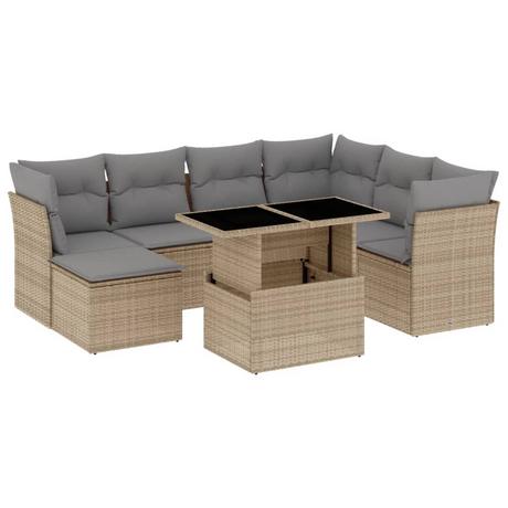 VidaXL set divano da giardino Polirattan  