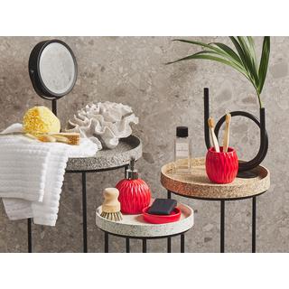 Beliani Badaccessoires Set 3-teilig aus Dolomit Modern BELEM  
