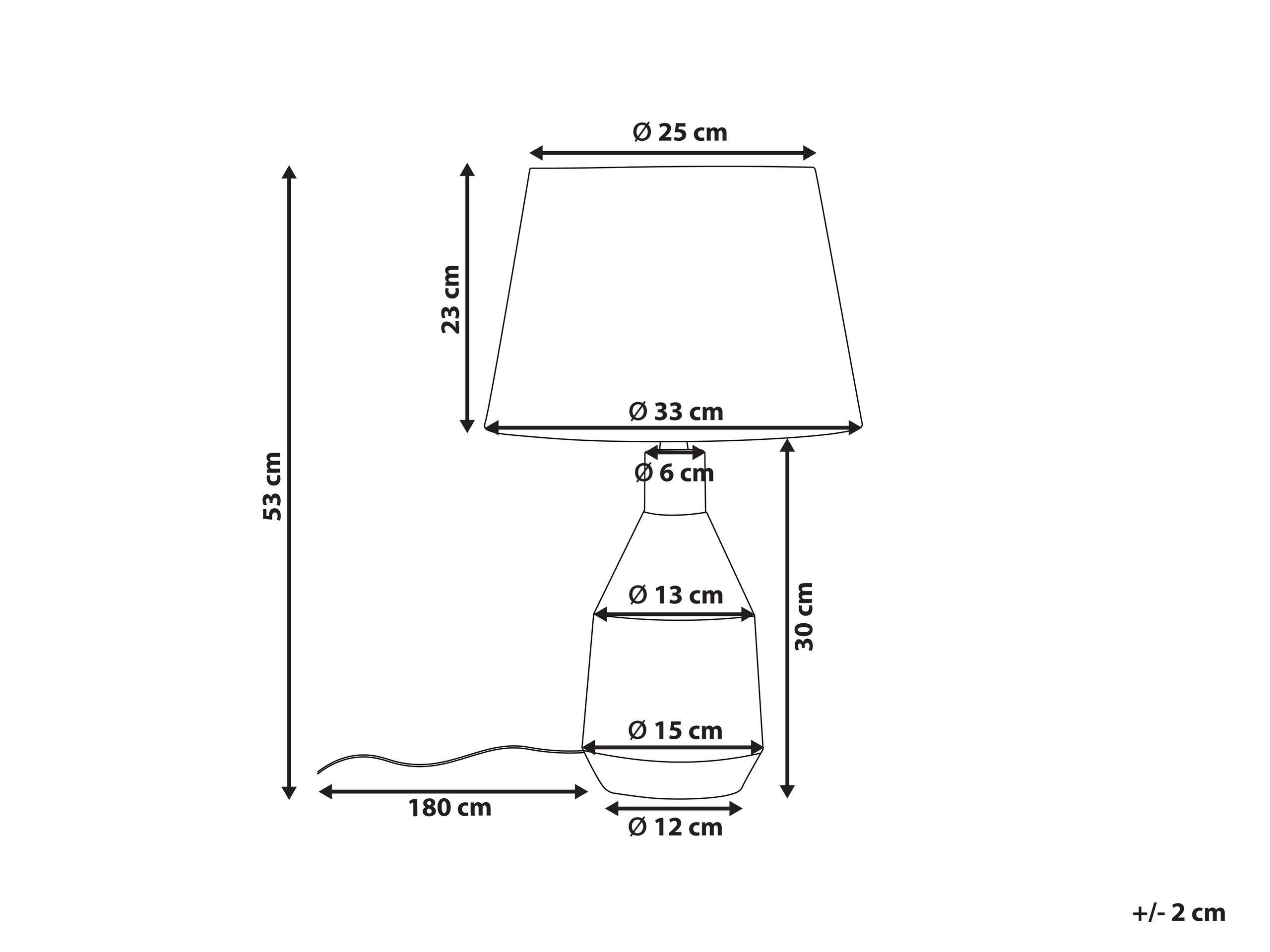 Beliani Lampe à poser en Céramique Traditionnel LAMBRE  