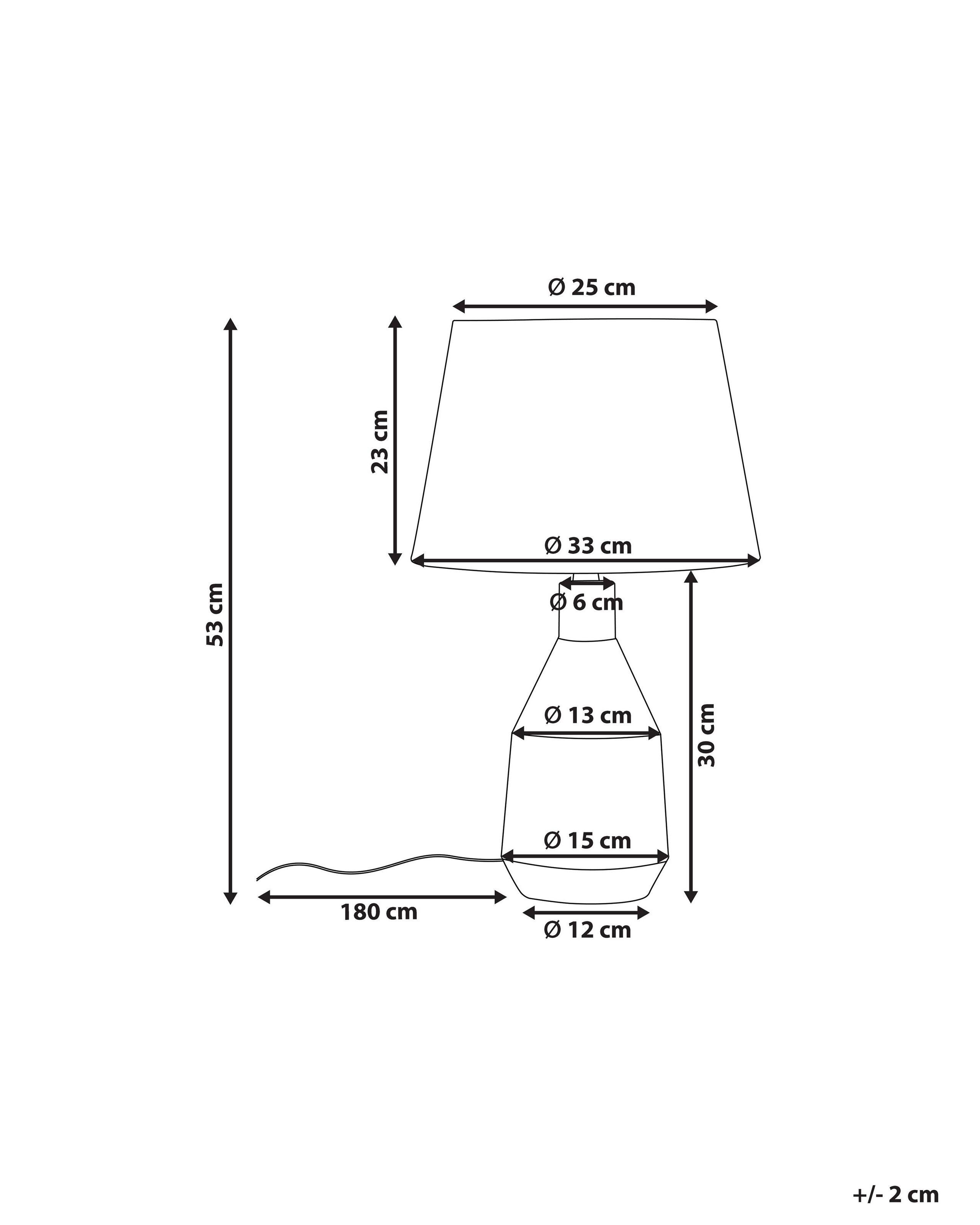 Beliani Lampe à poser en Céramique Traditionnel LAMBRE  