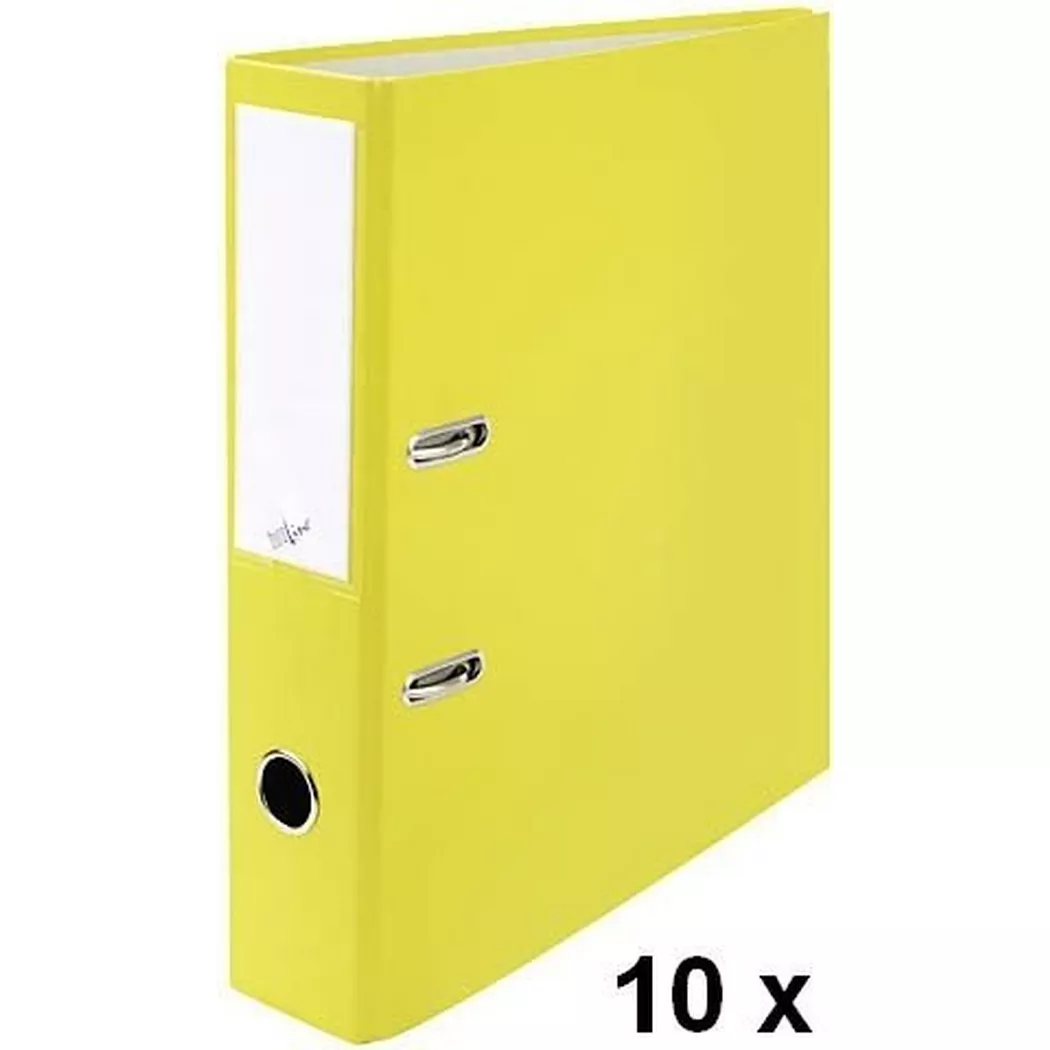 BÜROLINE – Ordner 7cm 670084 gelb, 10 Stück A4, 21cm
