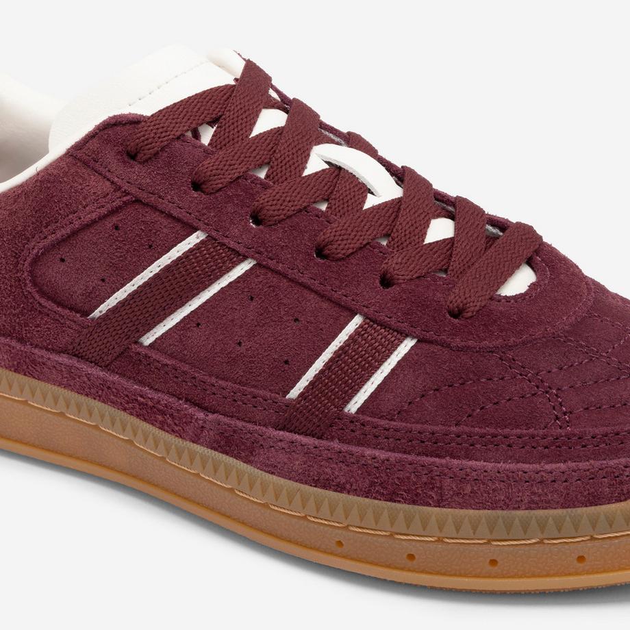 DECATHLON  Turnschuhe  aus Wildleder Player 80 Bordeaux 
