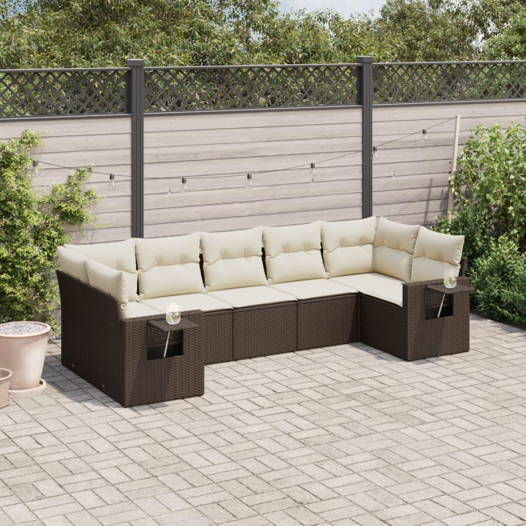 VidaXL set divano da giardino Polirattan  