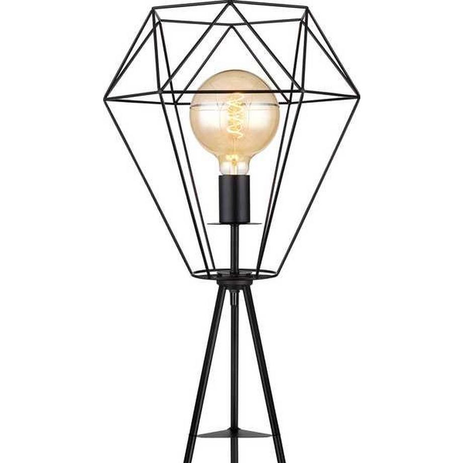 mutoni Lampada da terra Priska metallo nero opaco 1xE27  